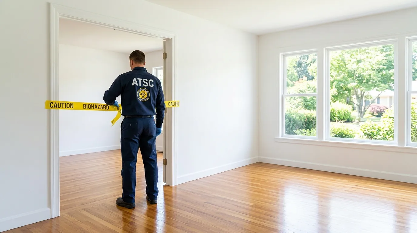 Certified biohazard cleanup crew performing Trauma Scene Cleanup in Pelican Bay